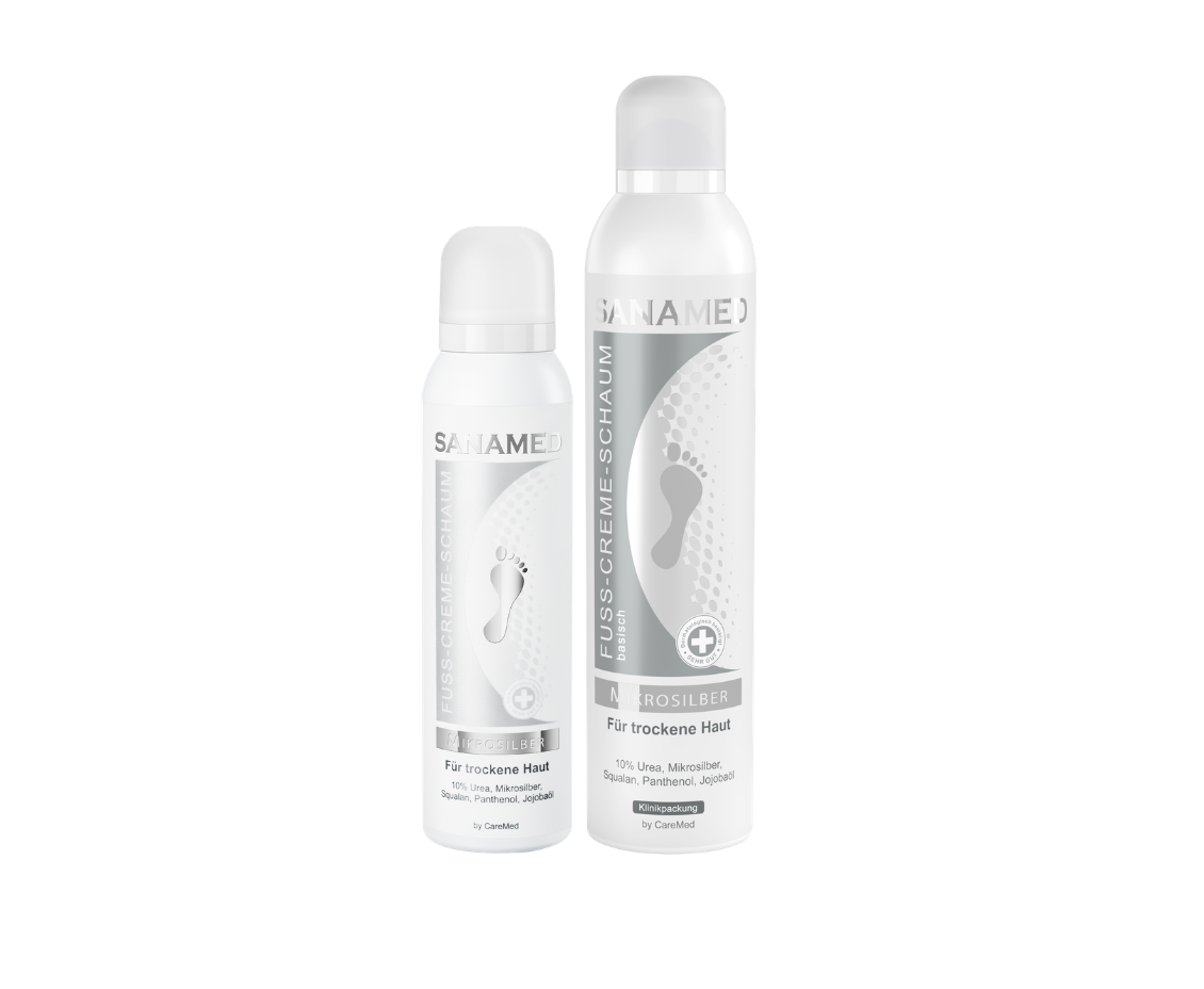 Mikrosilber Fuss-Creme-Schaum