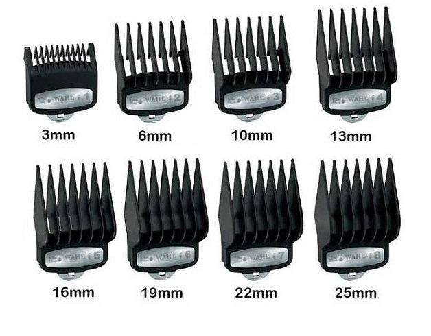 Wahl Set de peignes métalliques pour tondeuse n°1-8