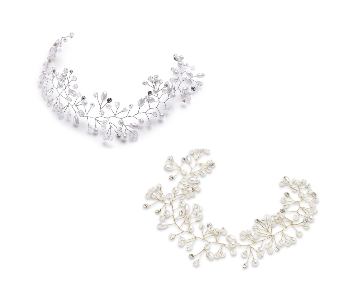 Celebride Haarschmuck mit Perlen Silber