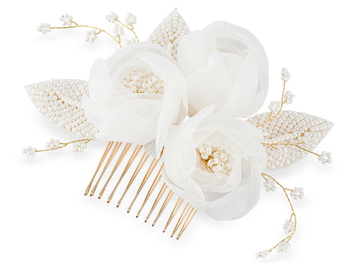 Celebride Haarkamm in zartem goldmit.