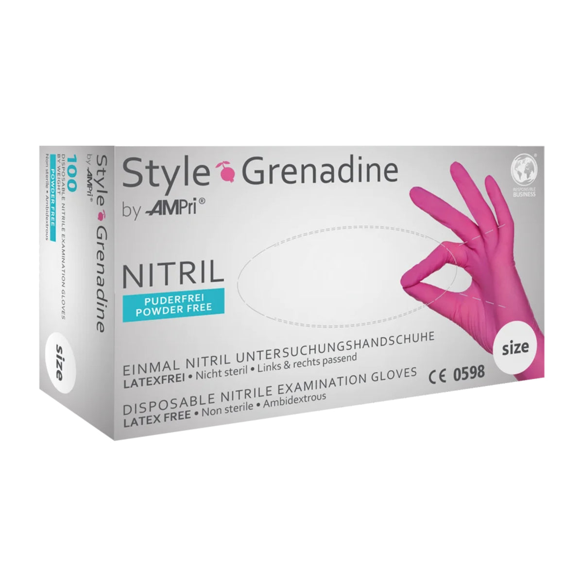 Style Nitrile non poudrés Gants Magent