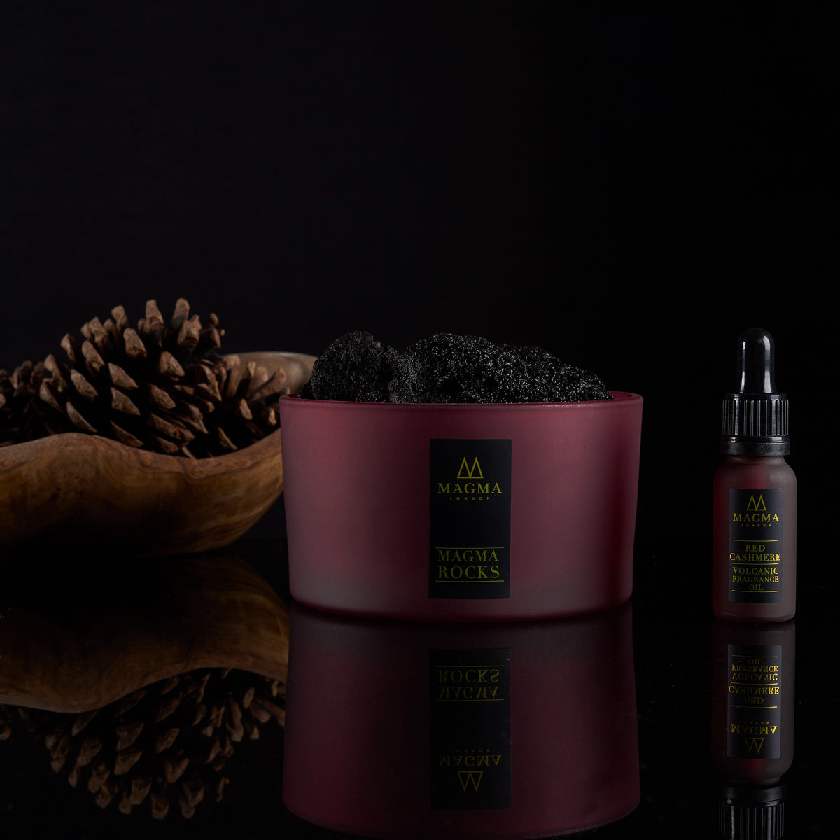 Magma Rocks Red Cashmere Volcanic Rock Diffuser