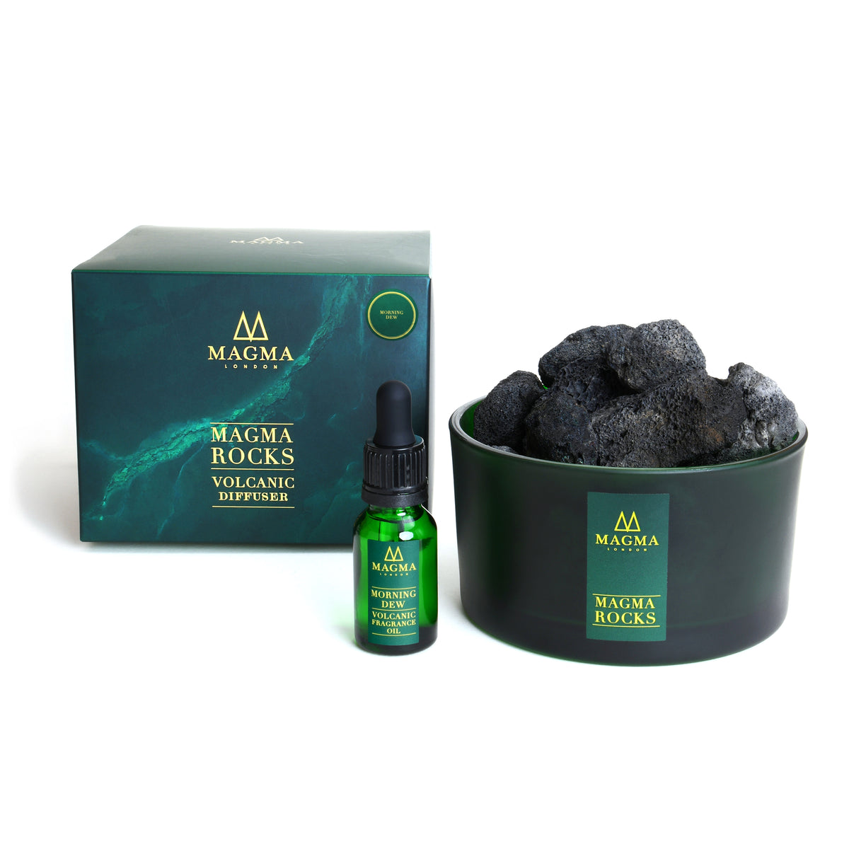 Rock Diffuser + Pure Fragrance Oil Morning Dew