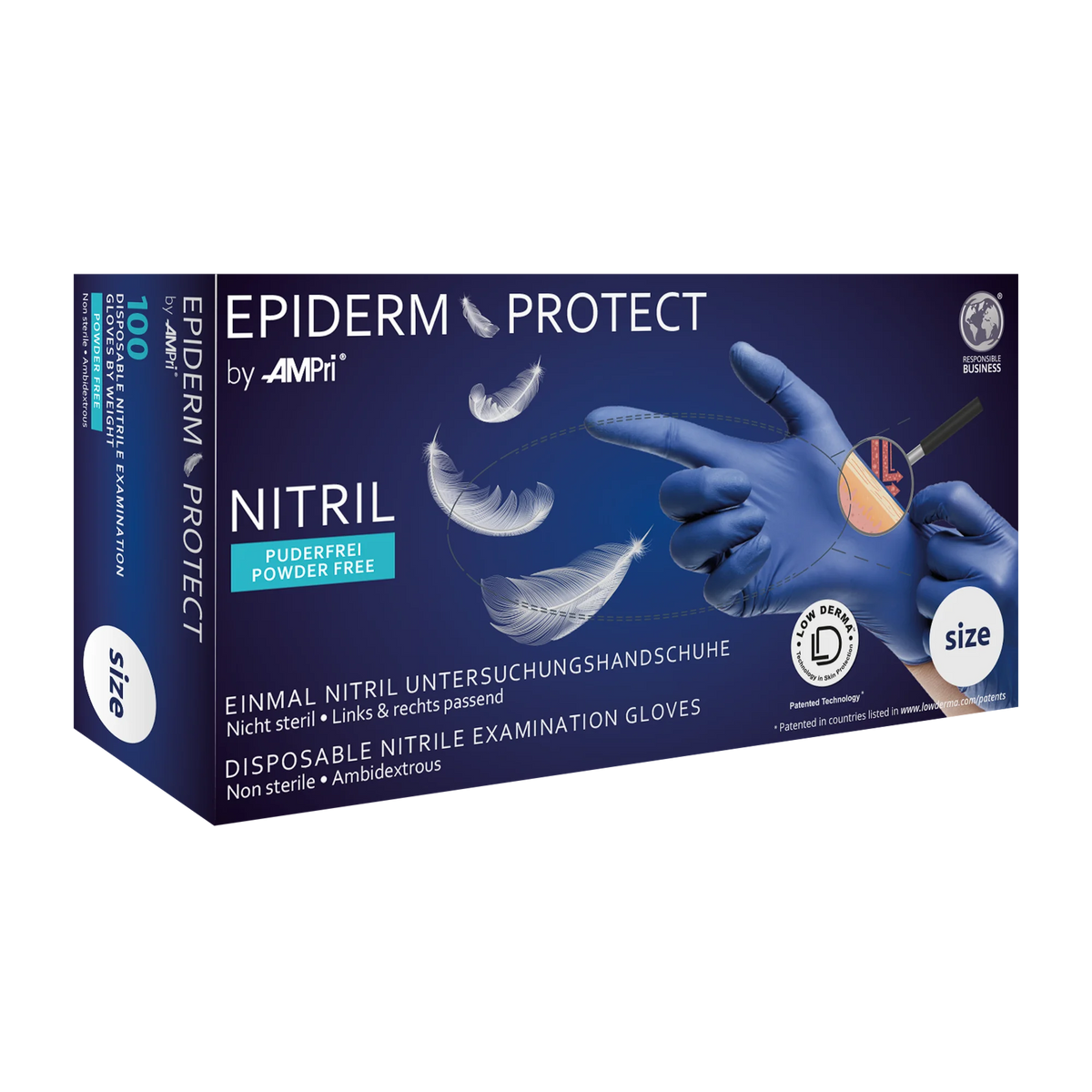 Epiderm Protect Nitrilhandschuhe metallblau