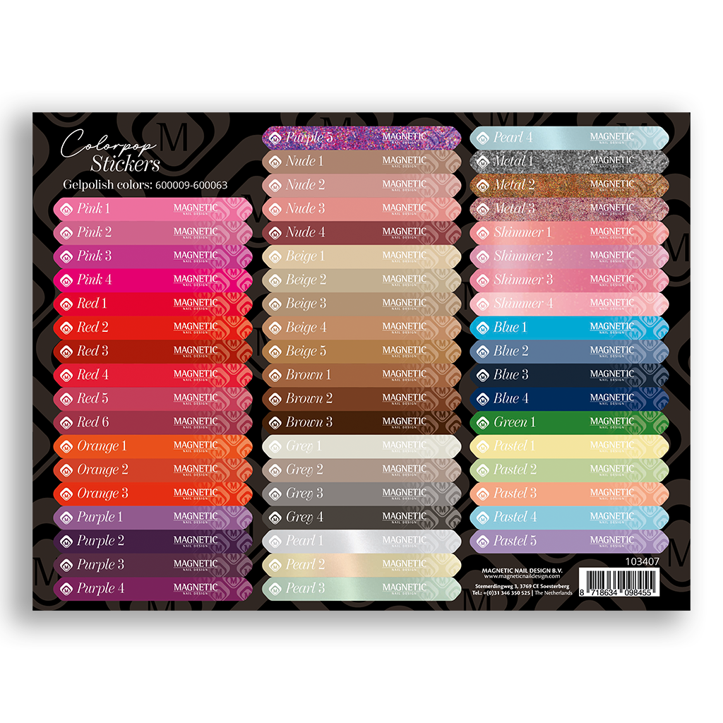 Magnetic Colorpop Feuille d'autocollants pour Gelpolish 7 ml