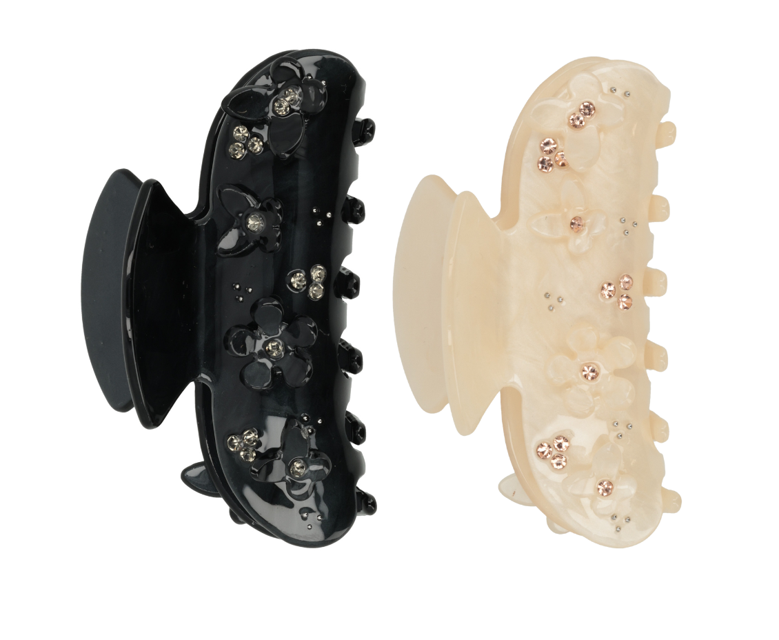 Trisa Fashion Klemme Acryl Schmetterling und Blumen