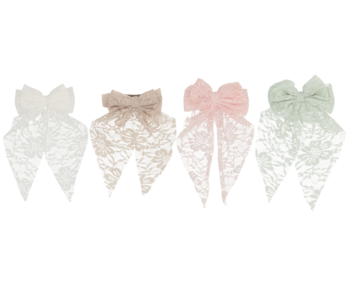 Trisa Fashion Barrette à cheveux avec nœud en dentelle