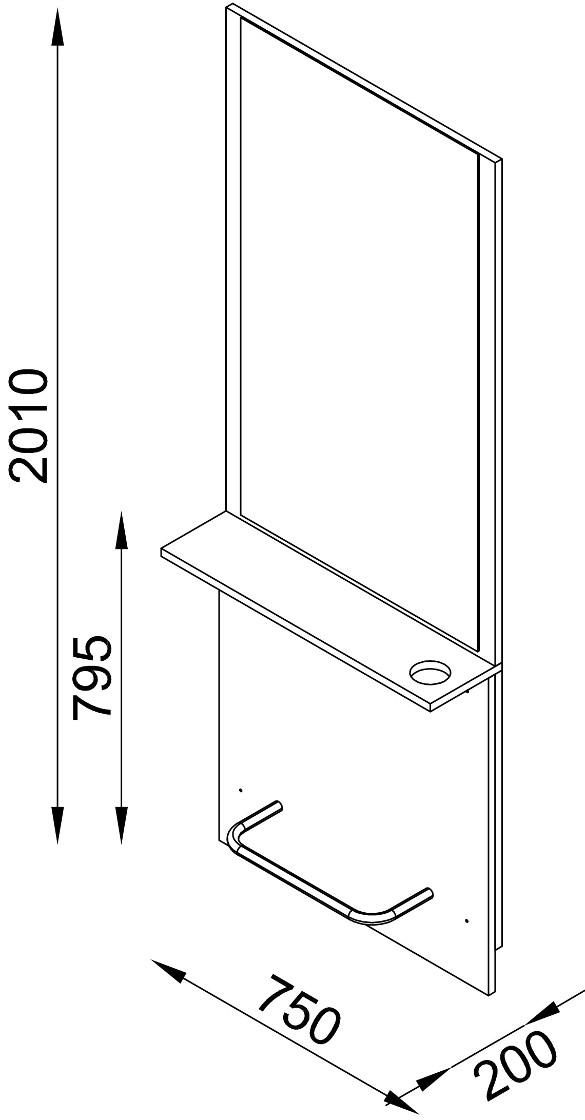 DOBI Smartline Poste de coiffage Fiaro