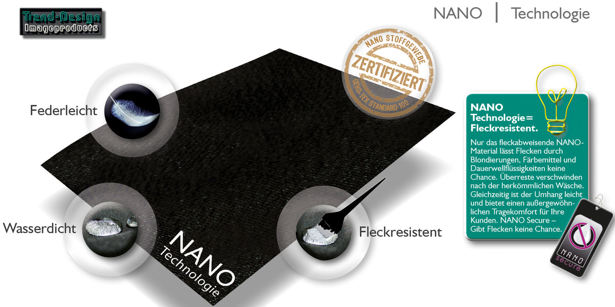 Nano Air Haarschneideumhang mit Hakenverschluss