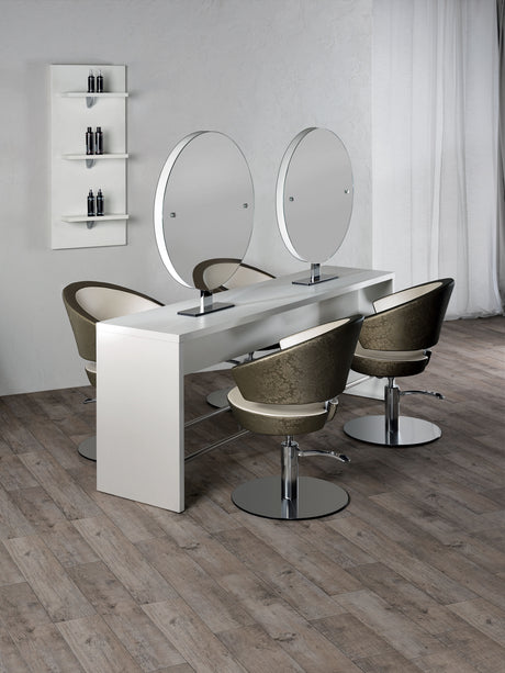 Salon Ambience Poste de coiffage Brooklyn - ilot 4 pl., rond