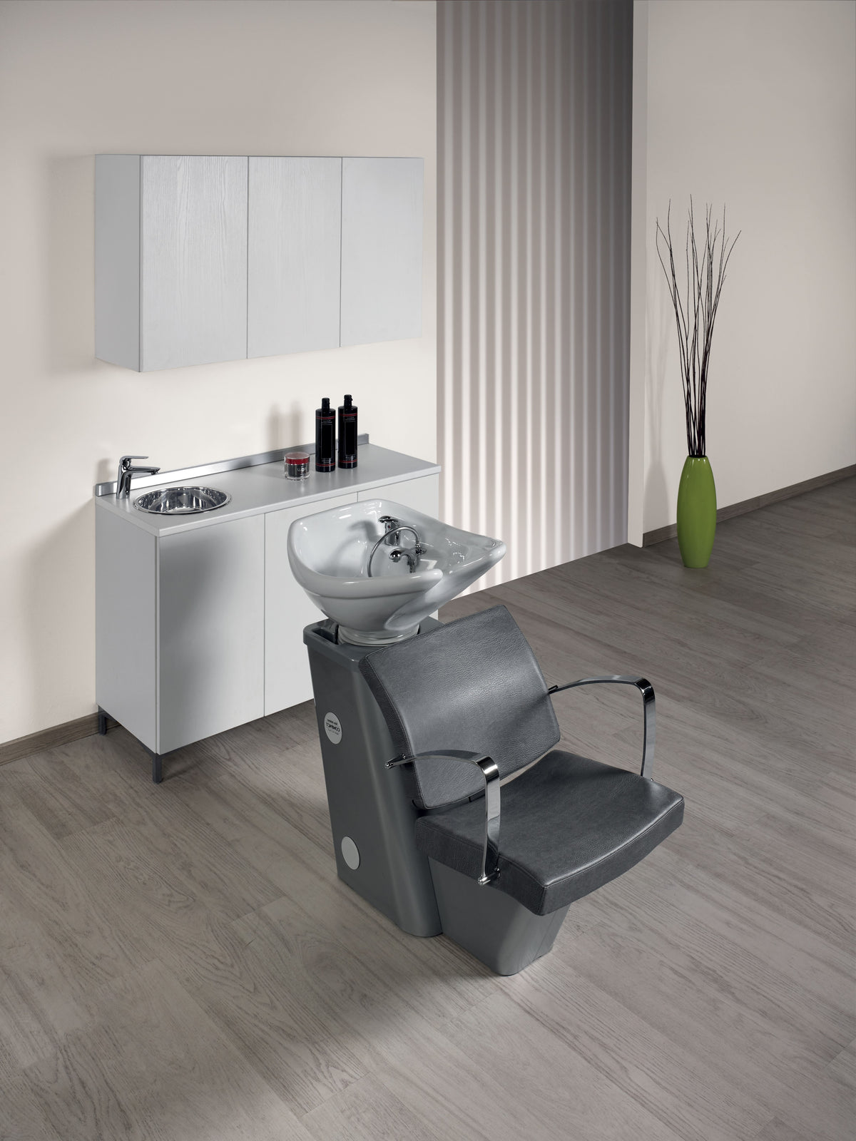 Rückwaschanlage Compact, silber