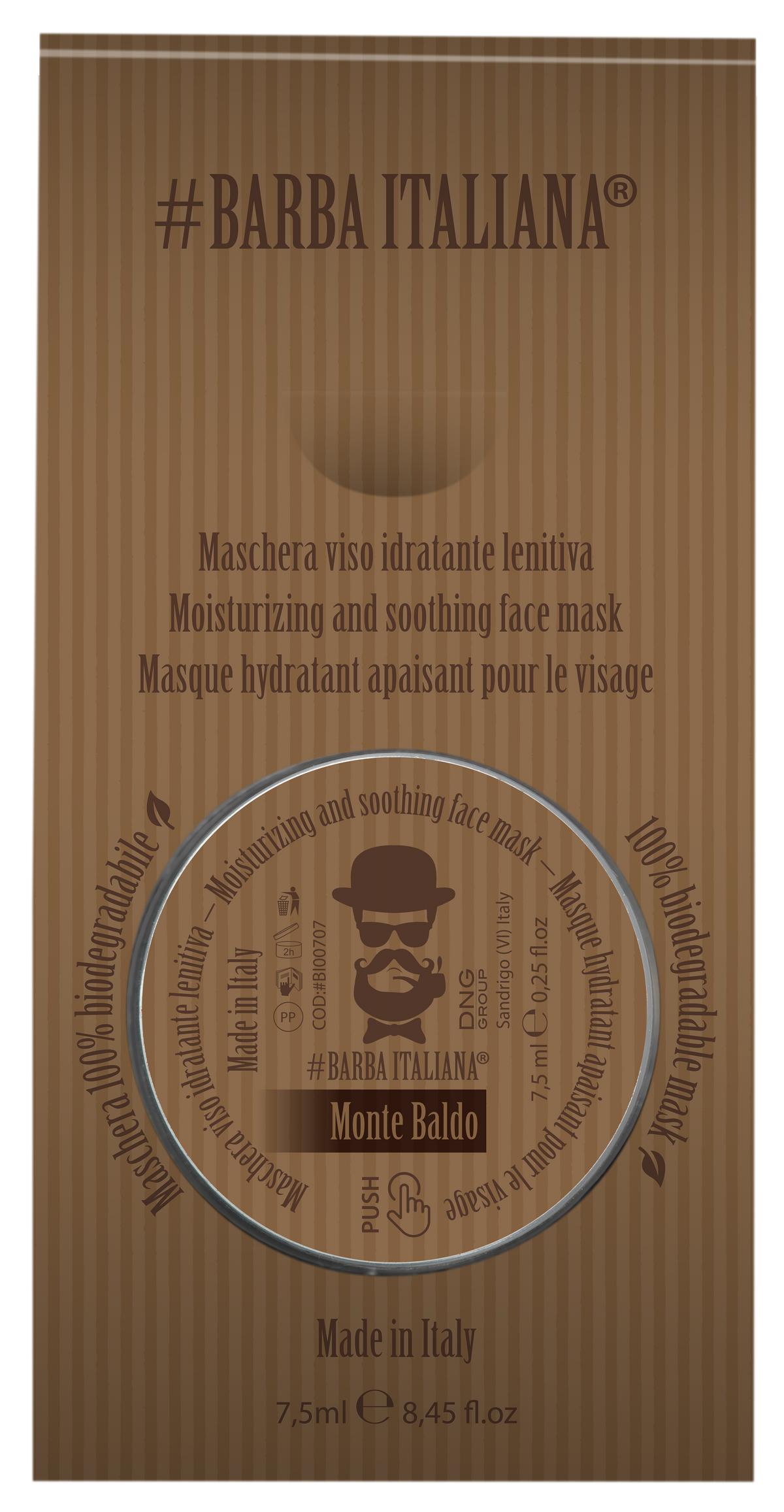 Barba Italiana Monte Baldo Masque hydratant apaisant pour le visage