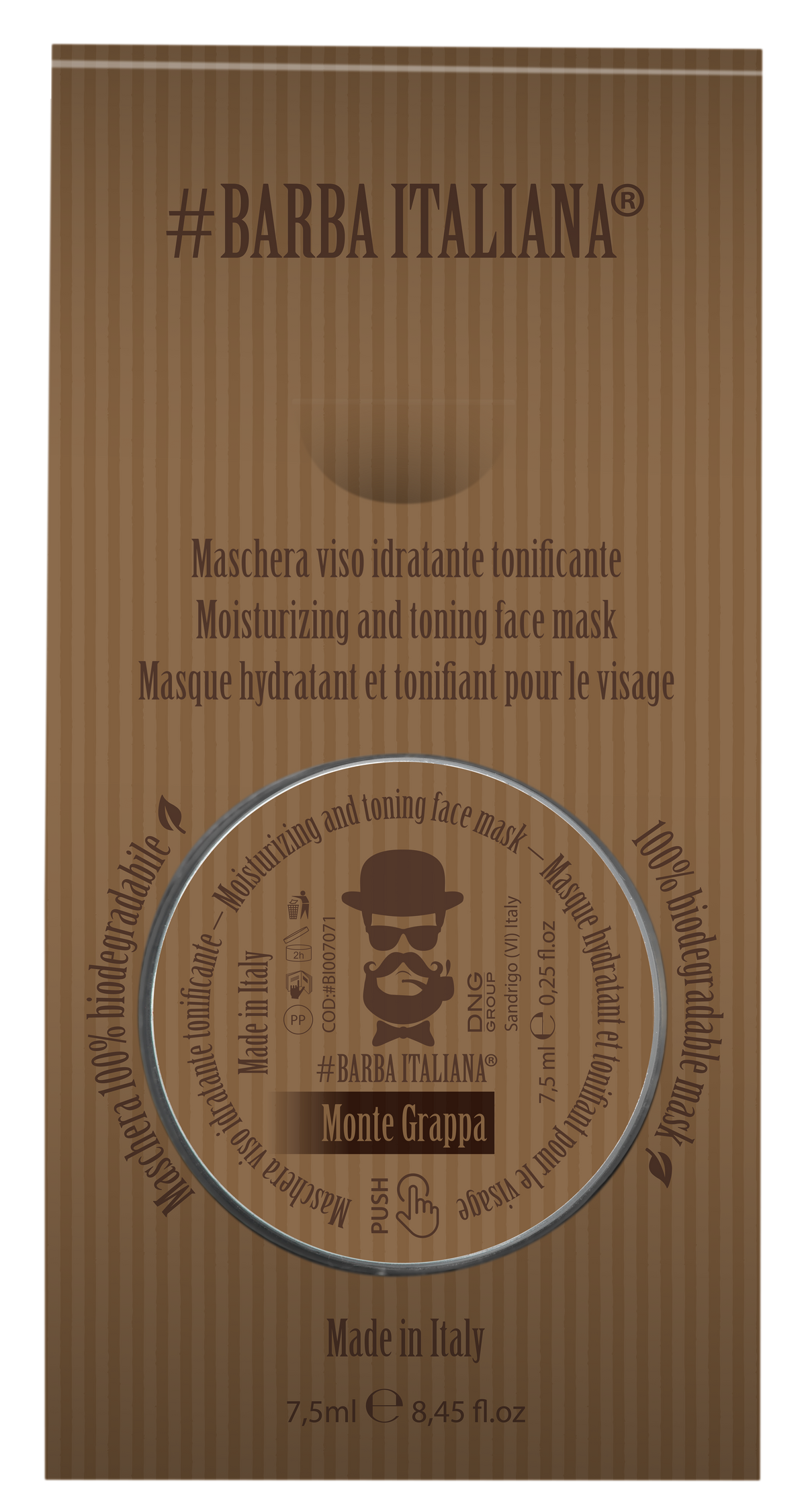 Monte Grappa Masque hydratant et tonifiant pour le visage