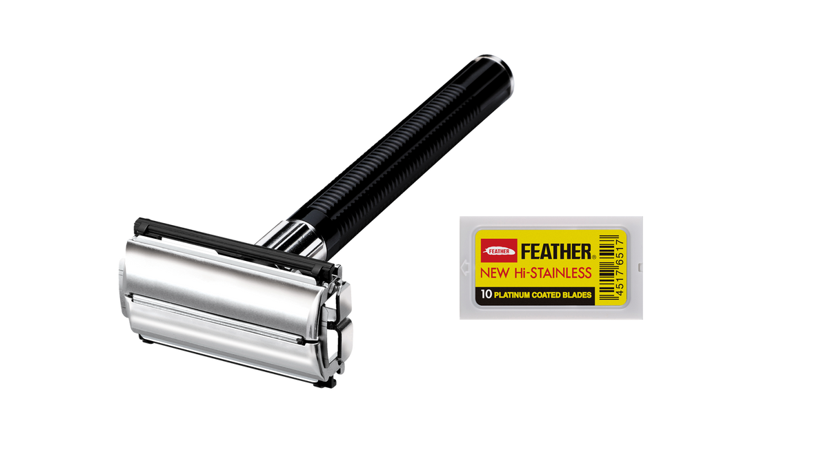 Rasoir Feather Double Edge « populaire », lames incluses