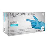Ampri Med-Comfort Gants nitrile non poudrés bleu