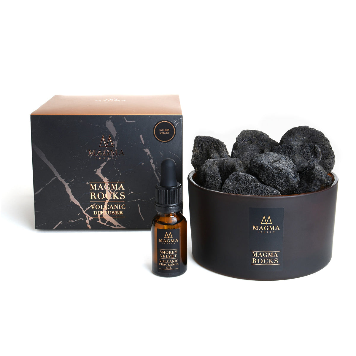 MAGMA London Magma Rocks Smokey Velvet Volcanic Rock Diffuser