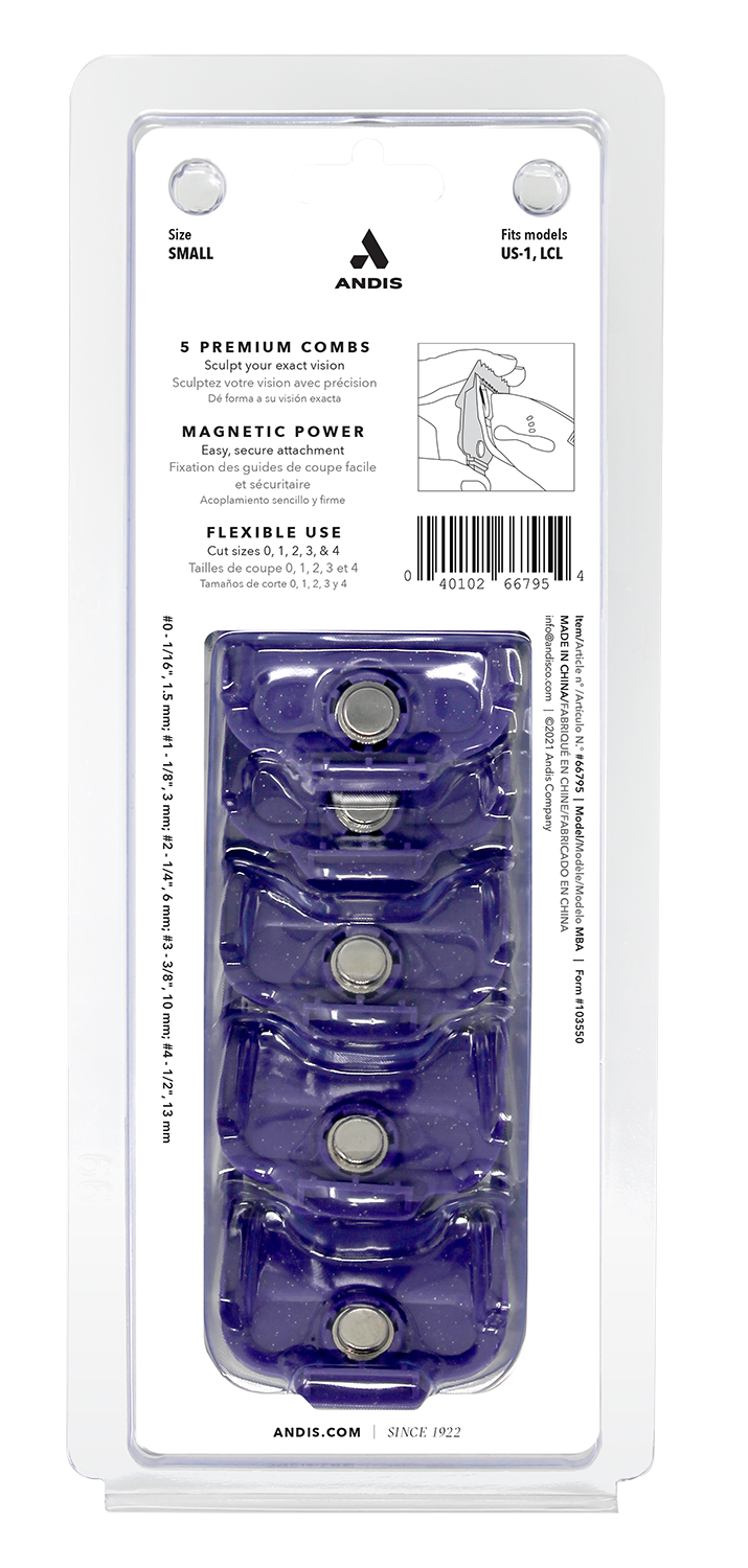 Andis Set de peignes à emboîter Single Magnet pour LCL, ML, D-8