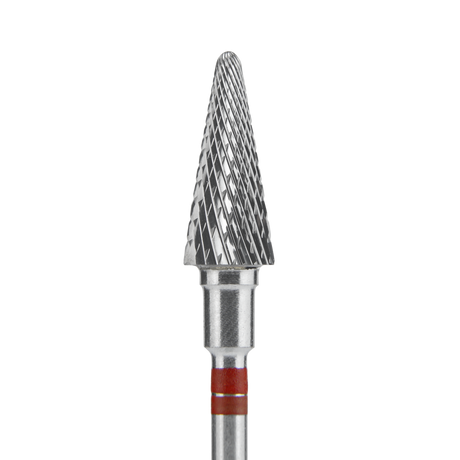 PRO Carbide-Nagelfräser für Linkshänder Kegel Rot EXPERT