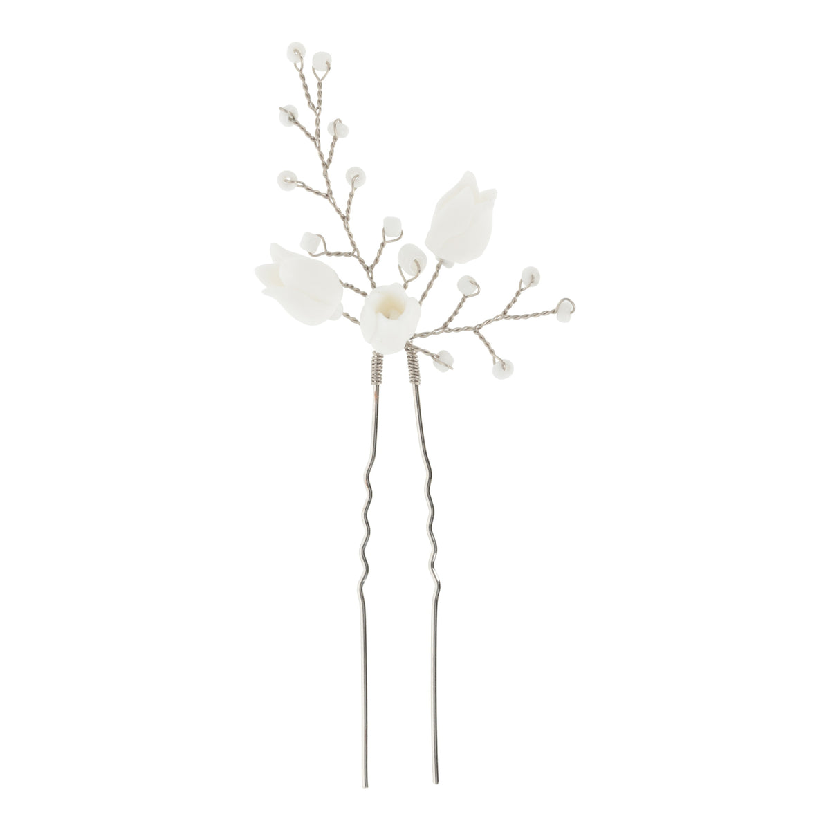 Celebride Épingles à cheveux argent avec strass 3pcs