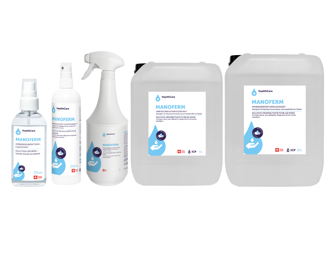 IC Products Manoferm Bouteille vaporisateur de désinfectant sans alcool