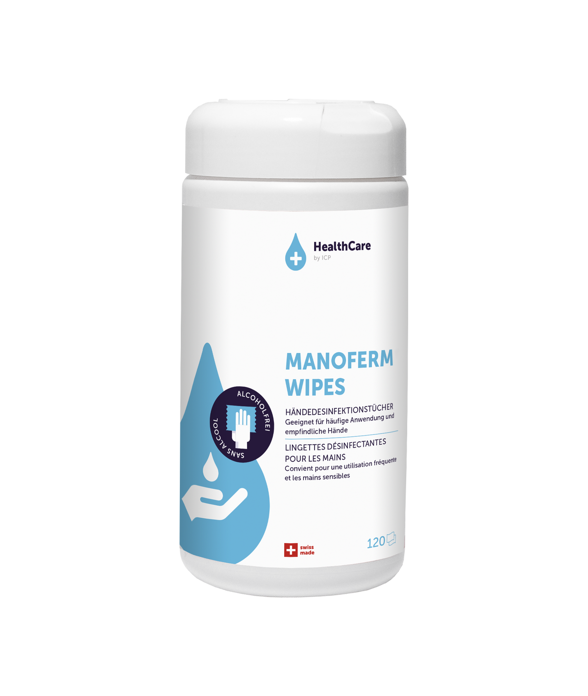 IC Products Manoferm Lingettes désinfectantes sans alcool