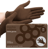 Gants Mocha en nitrile non poudrés