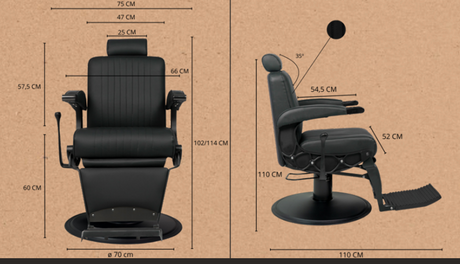 Chaise de barbier NOIR