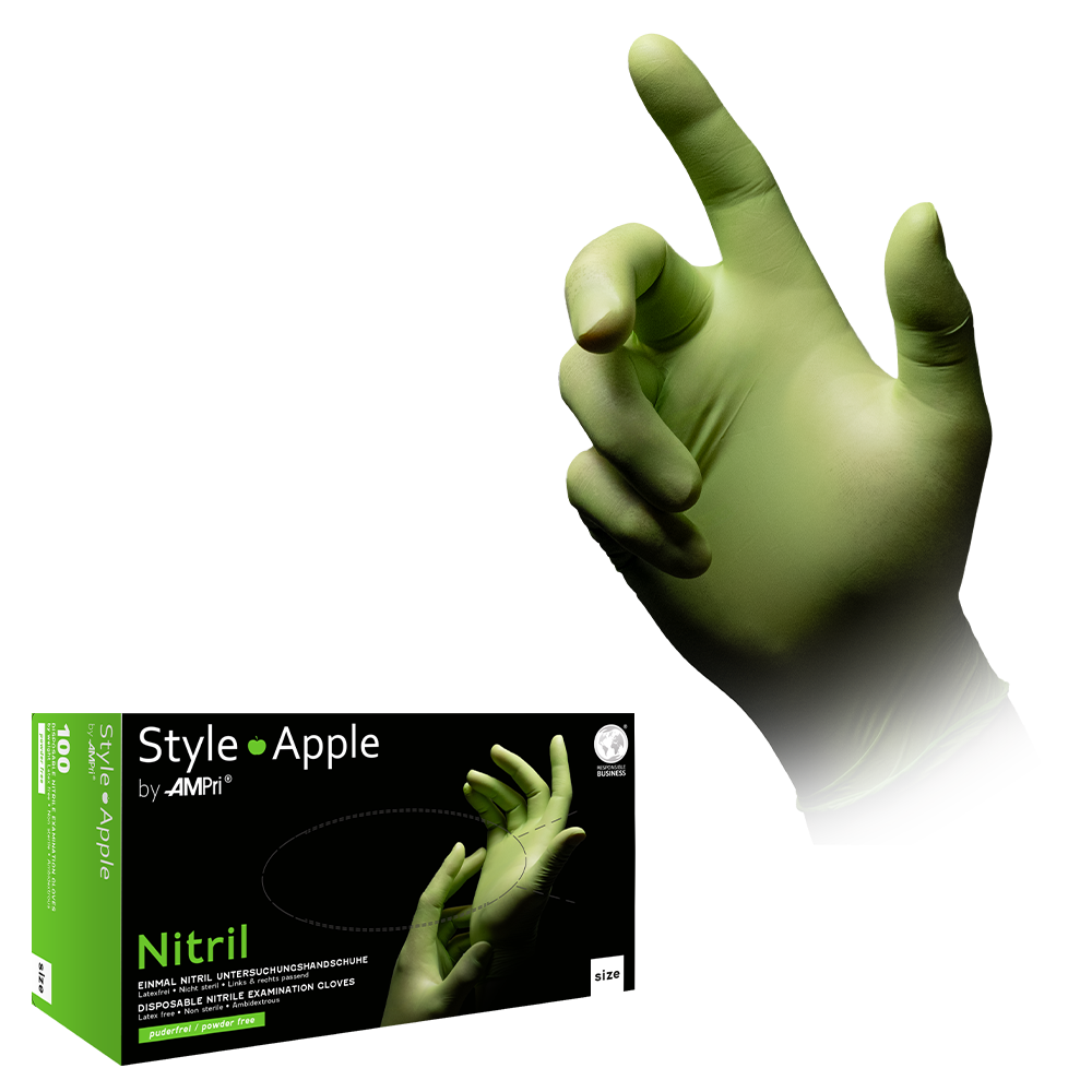 Style Handschuhe Nitril puderfrei Apfelgrün