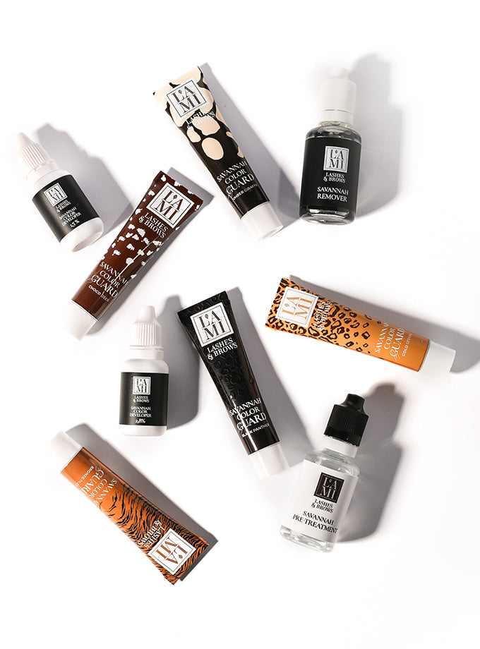 Lashes & Brows Savannah Color Guard KIT mit 2x Oxidationsmittel + 1x Entferner + 1x Vorbehandlung