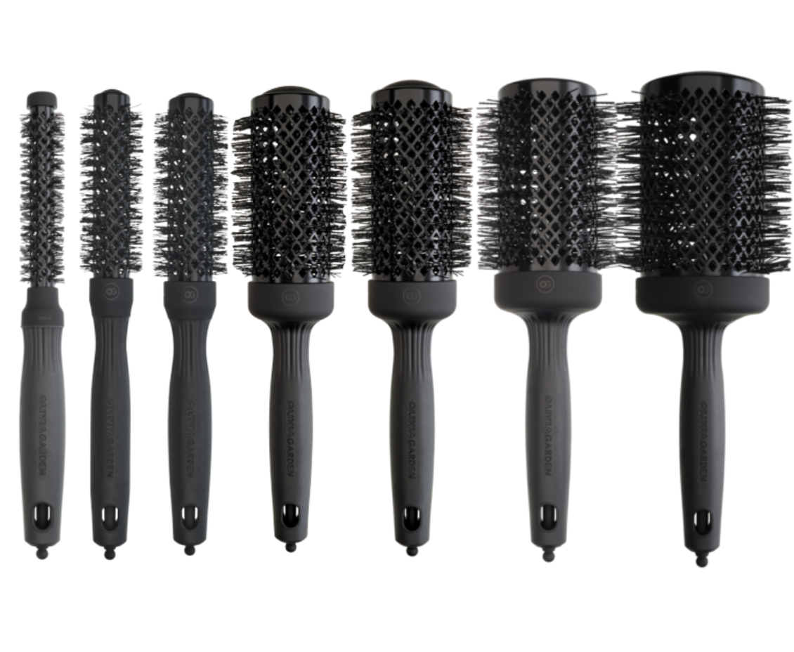 Olivia Garden Expert Blowout Shine Wavy Bristles Black Label