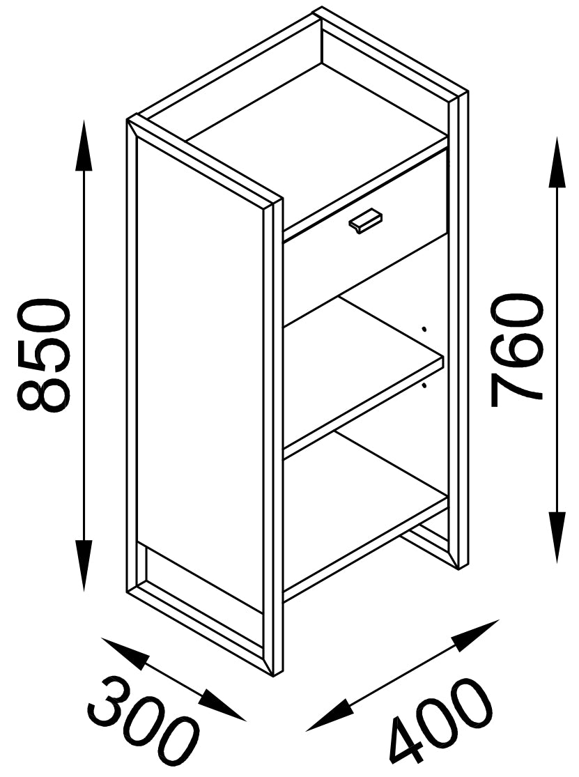 DOBI Smartline Meuble d'appoint Duna